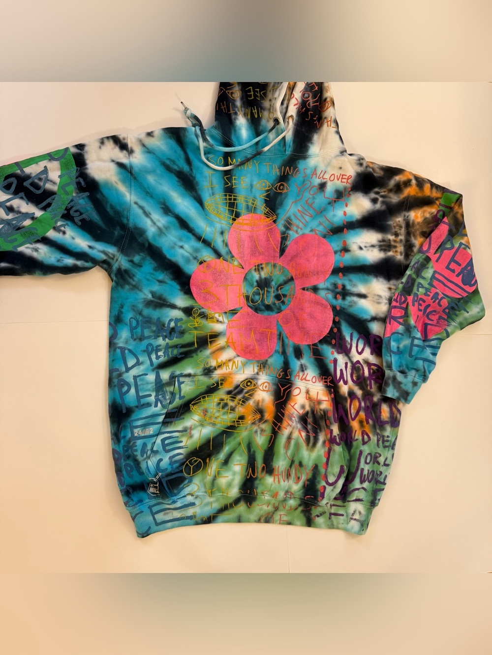 Golf Wang Flower Boy Tie Dye Hoodie Tyler The Creator Multi Color Graphic - Picture 8 of 12